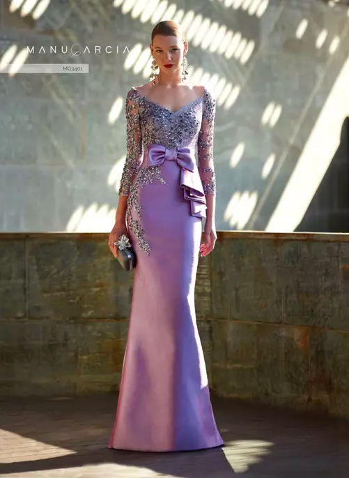 vestido lila manu garcia pedreria